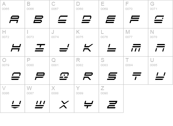 QuickStrike Italic Condensed details - Free Fonts at FontZone.net