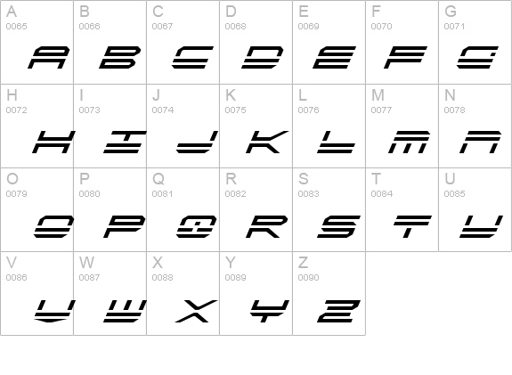 QuickStrike Italic details - Free Fonts at FontZone.net