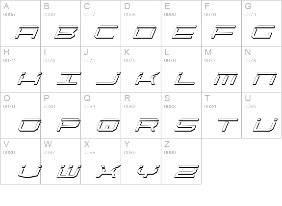 QuickTech Shadow Italic details - Free Fonts at FontZone.net
