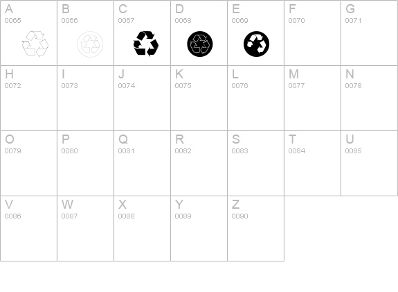 Recycle-Normal details - Free Fonts at FontZone.net