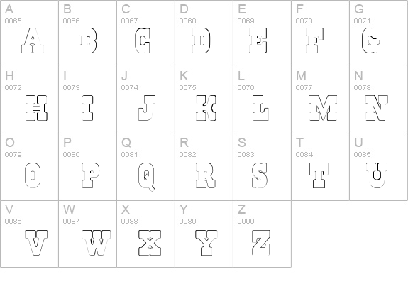 Regulators Outline details - Free Fonts at FontZone.net