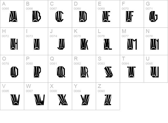 Rio Art Deco details - Free Fonts at FontZone.net