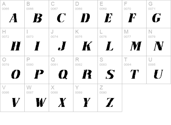 RubberStamp Italic details - Free Fonts at FontZone.net