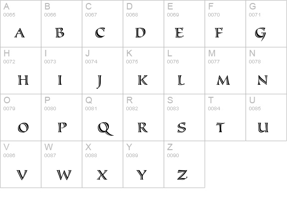 Sassafras-Roman details - Free Fonts at FontZone.net