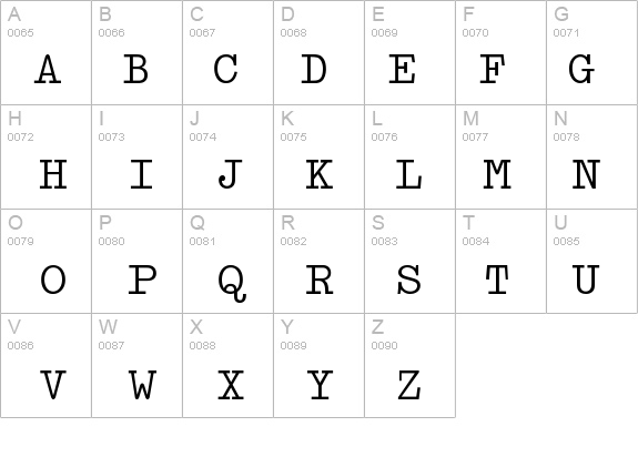 SchreibMaschinenschriftBQ details - Free Fonts at FontZone.net