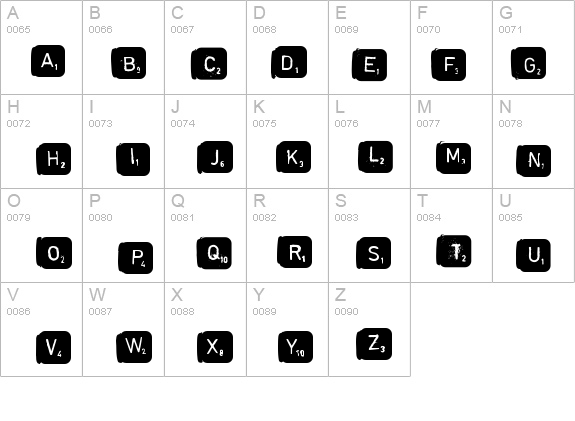 scrabble details - Free Fonts at FontZone.net