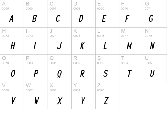 Sensor-Condensed Bold Italic details - Free Fonts at FontZone.net