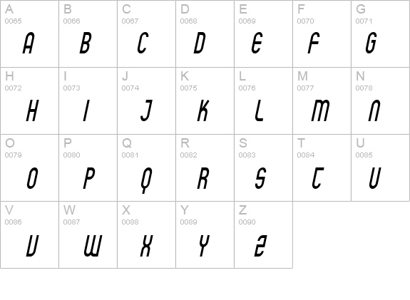 SF Eccentric Opus Condensed Oblique details - Free Fonts at FontZone.net