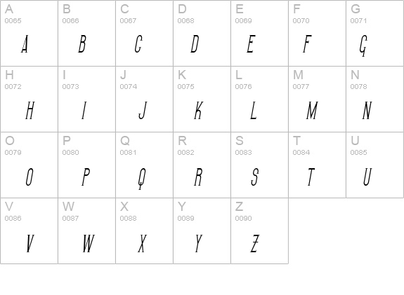 SF Gothican Condensed Oblique details - Free Fonts at FontZone.net