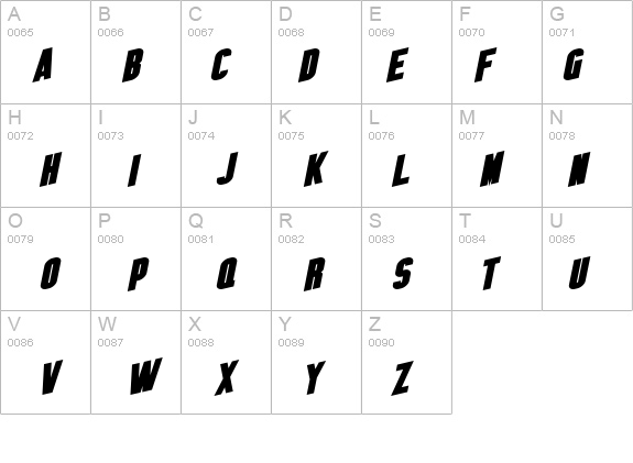 SF Obliquities Bold details - Free Fonts at FontZone.net