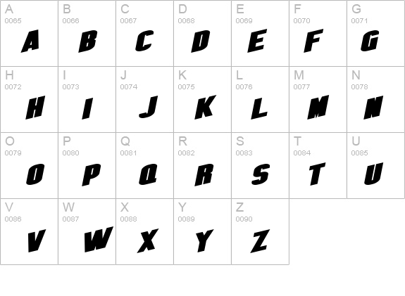 SF Obliquities Extended Bold details - Free Fonts at FontZone.net