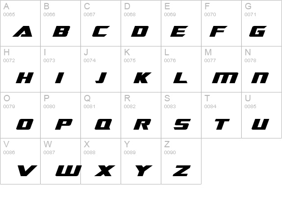 SF TransRobotics Extended Bold Italic details - Free Fonts at FontZone.net