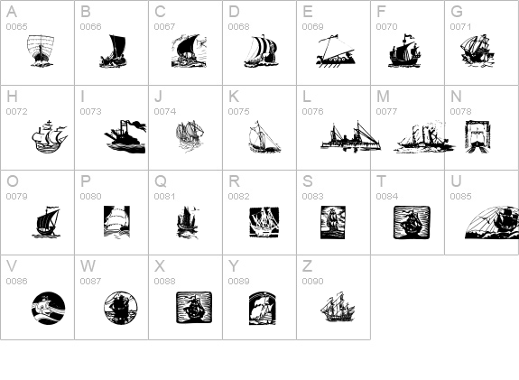 ShipsNBoats details - Free Fonts at FontZone.net