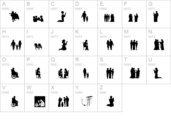 SilhouettA details - Free Fonts at FontZone.net