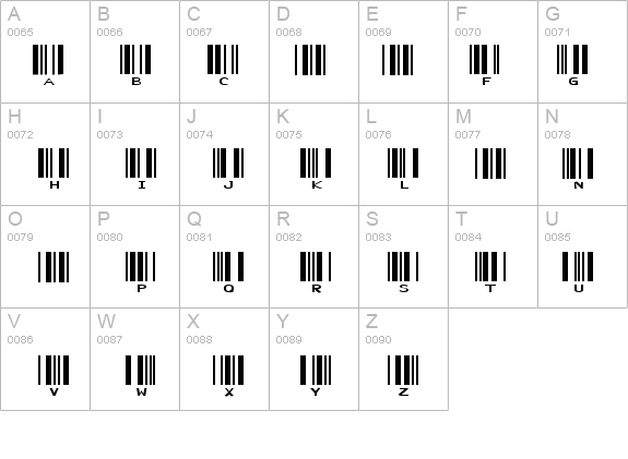 SKANDEMO R Bar Code C39 Wide details - Free Fonts at FontZone.net