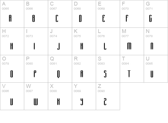 Slender Wide BRK details - Free Fonts at FontZone.net
