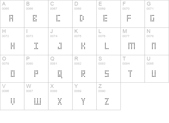 SMdot12 details - Free Fonts at FontZone.net
