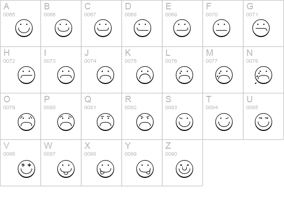 SmileyFace details - Free Fonts at FontZone.net