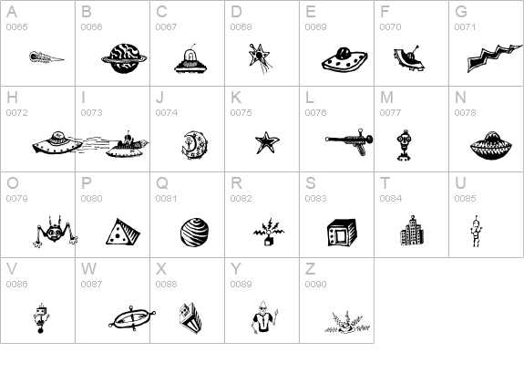 Space Woozies Extras details - Free Fonts at FontZone.net