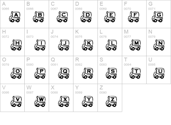 SPs School Bus details - Free Fonts at FontZone.net