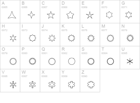 StarburstFont details - Free Fonts at FontZone.net