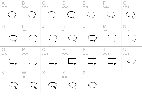 TalkBalloon details - Free Fonts at FontZone.net