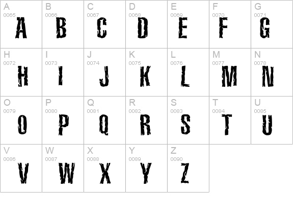 Terrorama Chiseled details - Free Fonts at FontZone.net