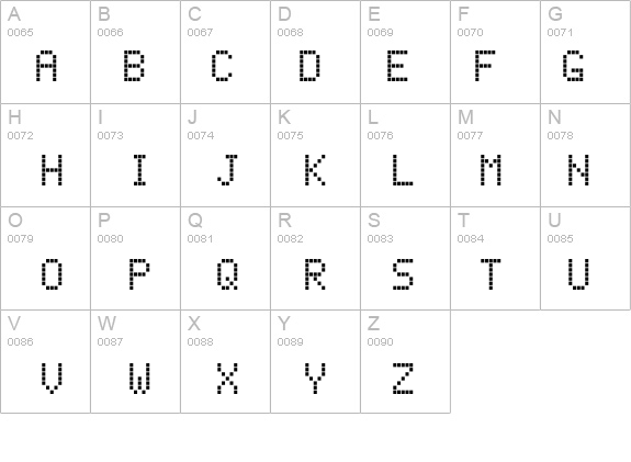 Texas LED details - Free Fonts at FontZone.net