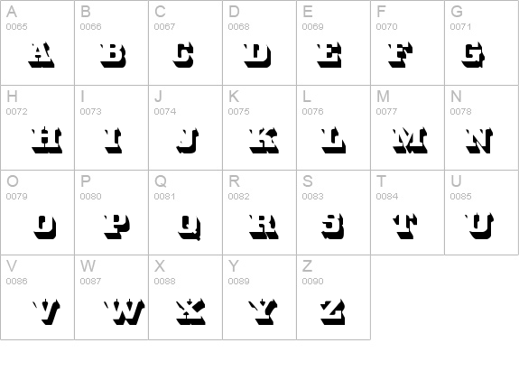 Three Dee Normal details - Free Fonts at FontZone.net