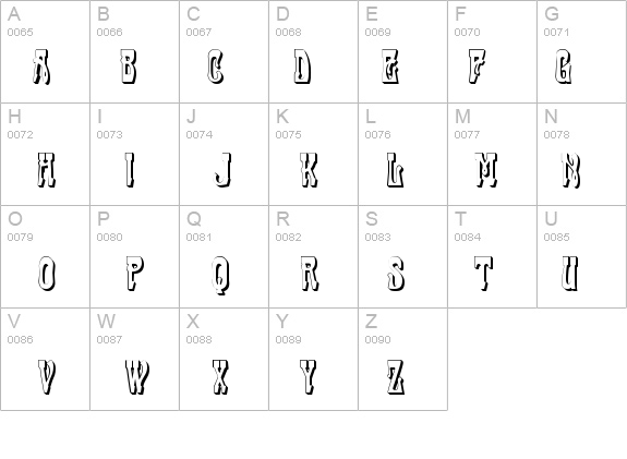 Traktir-Modern 3-D details - Free Fonts at FontZone.net