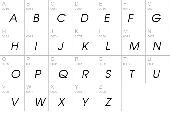 Trendex SSi Italic details - Free Fonts at FontZone.net