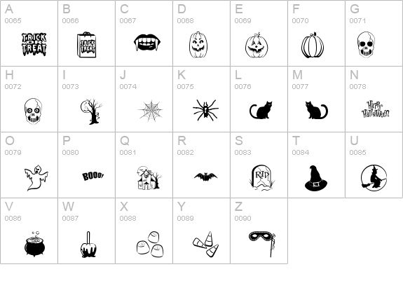 Trick or Treat BV details - Free Fonts at FontZone.net