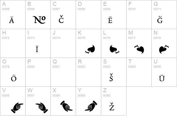 TriniteNo2-RomanCondPi details - Free Fonts at FontZone.net