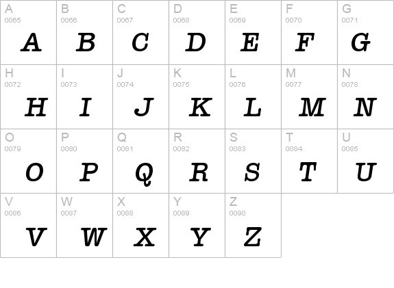 Typewriter-MediumIta details - Free Fonts at FontZone.net
