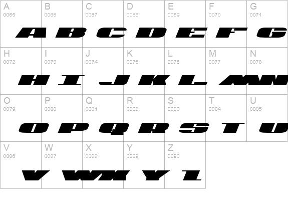 U.S.A. Italic details - Free Fonts at FontZone.net