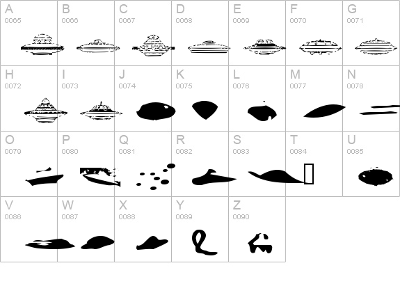 UFO n_xFFFF_51Silhoue_xFFFF__xFFFF_e details - Free Fonts at FontZone.net