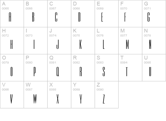 UltraCondensedSansTwo details - Free Fonts at FontZone.net