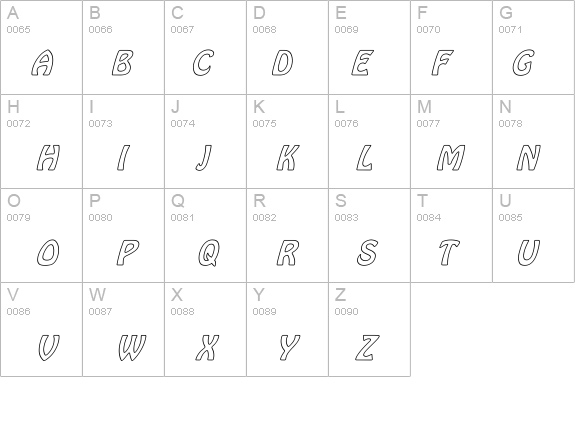 Vagabond Hollow Italic details - Free Fonts at FontZone.net