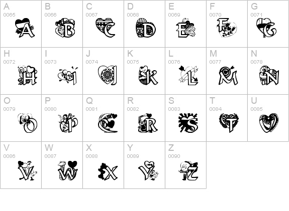 VALENTINEHEARTS details - Free Fonts at FontZone.net