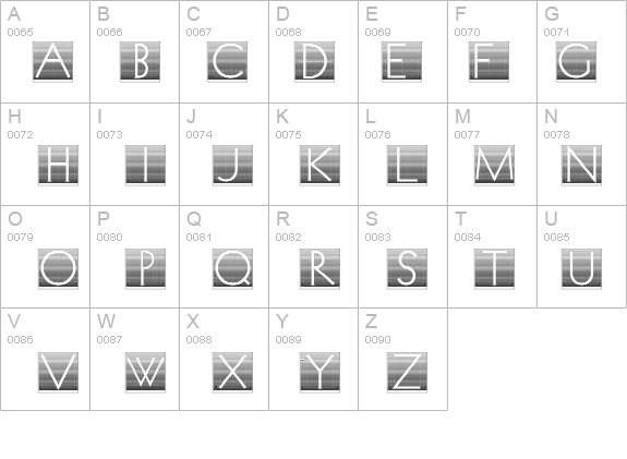 VenetianBlindInverse details - Free Fonts at FontZone.net