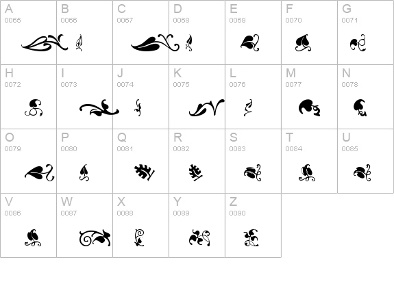 VineLeaves2CH details - Free Fonts at FontZone.net