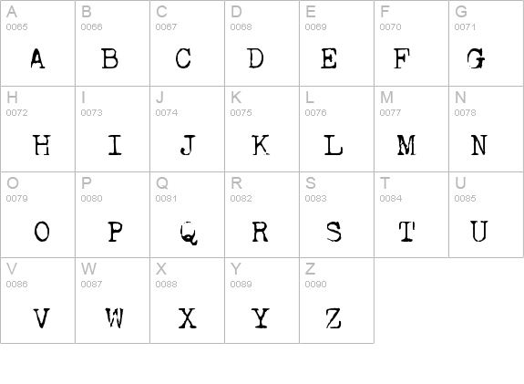 VintageTypewriterOne details - Free Fonts at FontZone.net