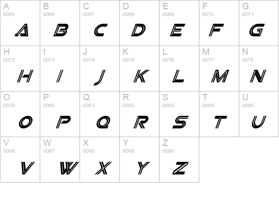 Viper Squadron Italic details - Free Fonts at FontZone.net