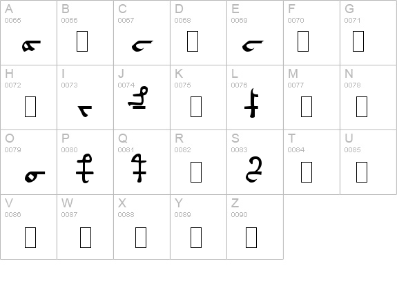 Voynich Frogguy Hand A details - Free Fonts at FontZone.net