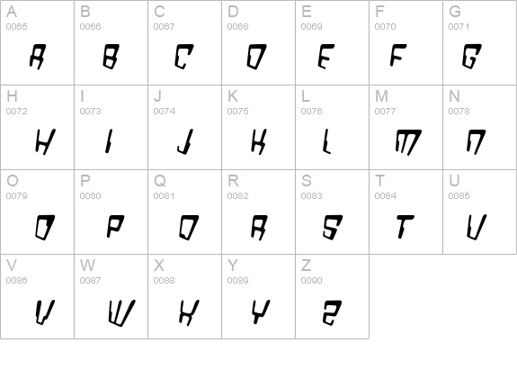 VTC Bad DataTrip Regular Italic details - Free Fonts at FontZone.net
