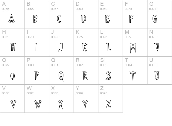 Walshes Outline details - Free Fonts at FontZone.net