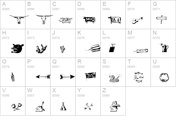 WayOutWestCritters details - Free Fonts at FontZone.net