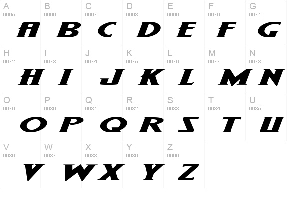 Wolf's Bane Expanded Italic details - Free Fonts at FontZone.net