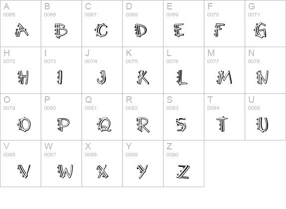 Y2K PopMuzik Outline AOE details - Free Fonts at FontZone.net