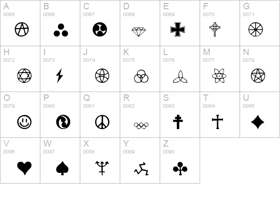 Zymbols details - Free Fonts at FontZone.net
